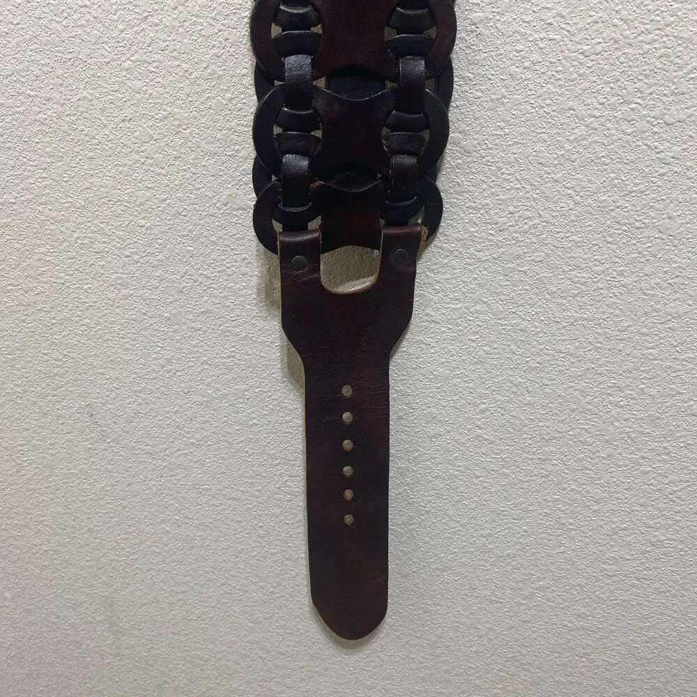 Genuine Brown Leather Women's Belt Size Medium - Picture 7 of 12